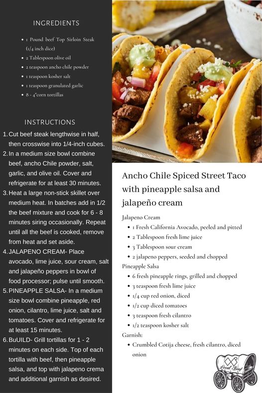 Ancho Chile Spiced Street Tacos