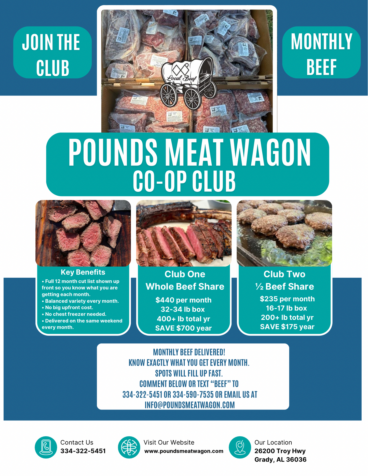 Co-Op Club – 1/2 Beef Share Monthly
