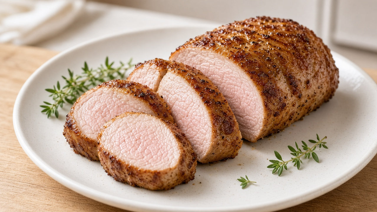 Berkshire pork tenderloin cooked